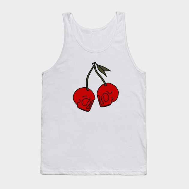 Cherry Skulls Tank Top by jiniandtonic